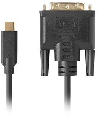 LANBERG Cavo USB-C a DVI-D (24+1) maschio/maschio 1,8 m nero