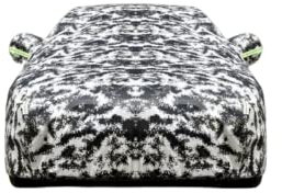 Autoabdeckung Für FIAT 500 (2010-2018), Outdoor-Autoabdeckung, Regen- Und Winddicht, Mit Seitlichen Türreißverschlüssen,D-Camouflage-1