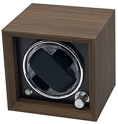 Harilla Automatische Uhrenbeweger-Box Uhrenhalter, Tischplatte für mechanische Uhren, Armbanduhren, Schmuck-Organizer, Display-Gehäuse für einzelne, Schwarz