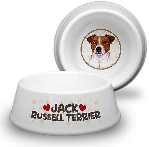 Jack Russell Terrier - ABS Hundenapf Ø 18cm. Rutschfester Futternapf, Trinknapf, Fressnapf, Wasserschale, Haustierschüssel, Napf. Praktisch, Robust, Langlebig.