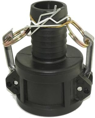 BE-TOOL Adaptador hembra IBC Camlock C de 1 pulgada para manguera de jardín, aceite, combustible y agua