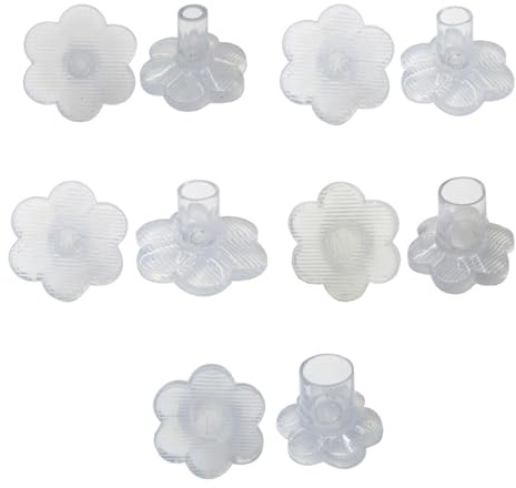ZGDEIWGF 5 par högklackade hälskydd, hälskydd, transparent stiletto-hälskydd, blomformade skyddsöverdrag för stilettklack halkfria och nötningsbeständigt hälskydd