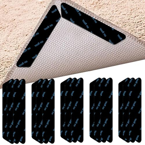 YOURKAY 24 Stück Antirutschmatte für Teppich, Waschbar Non-Slip Matte für Teppich, Starke Klebrigkeit Teppich Antirutschunterlage Aufkleber,Teppich Antirutschunterlage,Rutschfester Teppichgriff