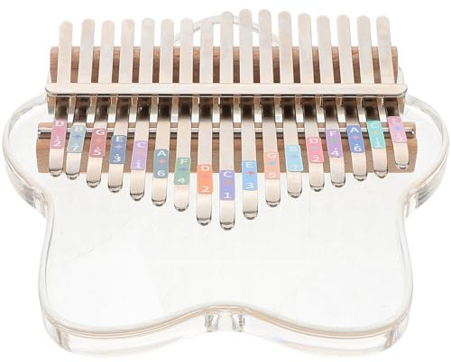 Abaodam Tragbare Kalimba aus Acryl mit 17 Tasten Kristallklares Daumenklavier für Anfänger Kompaktes Fingerklavier Stilvolles Musikinstrument für Kinder und Erwachsene