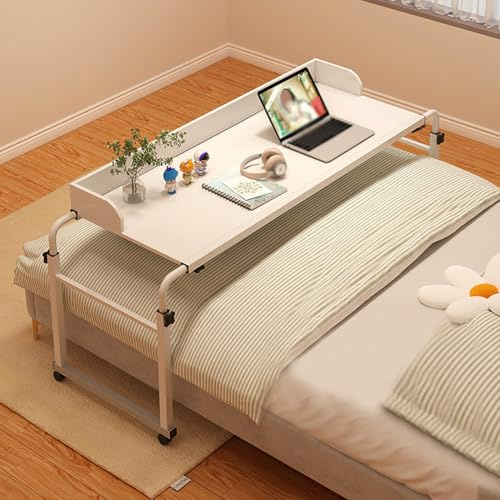 Over Bed Table，betttisch Auf Rollen Höhenverstellbar Betttisch Höhenverstellbar überbetttisch Mit Rollen Betttische(Color:Weiß+)
