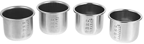 MAGICLULU 1 Juego Taza De Medicina De Acero Inoxidable Taza Medidora Taza De Acero Inoxidable Herramienta Graduada Taza De Medicina Graduada Vaso Medidor Con Escala Silver 4 Piezas