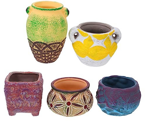 SEWOART 5pièces Pot De Fleurs Céramique pour Plantes Jardinière Décorative pour Bonsaï Maison Et Jardin