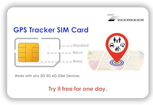 Carte SIM pour Traceur GPS pour GPS Tracker Winnes Tkmars Réseau 4G LTE / 3G / 2G / GSM, Données Uniquement à Partir de 4€/Mois Application et Lecture Android iOS TK905 TK913 TK918 TK901 TK905B