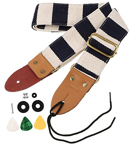 HONITANO Gitarrengurt Breit Verstellbar Für Akustikgitarre Bass Ukulele Schultergurt Langlebig Strapazierfähig Ersatz Gürtel