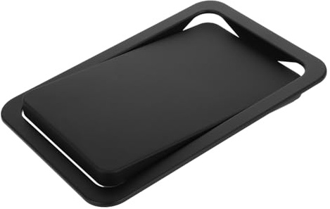 Kichvoe Couvercle De Poubelle Encastré Acier Inoxydable Couvercle à Rabat Pivotant Pour Poubelle De Plan De Travail Design Gain De Place Pour Cuisine Et Bureau Finition Noire Élégante