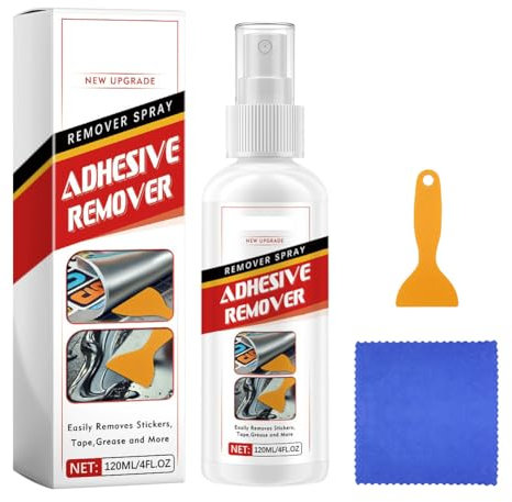 ARVALOLET Détachant de colle habituel avec grattoir en plastique pour voiture Spray de dissolvant de colle automobile pour résidus d'autocollants d'étiquettes