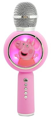 OTL Technologies MICRÓFONO Karaoke con Altavoz INALÁMBRICO Peppa Pig con LUZ LED POPSING Color Rosa