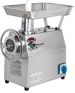 Electric Meat Grinder 350KG/Hr - Stainless Steel Mincer Machine for Home and Commercial Use with Nozzles