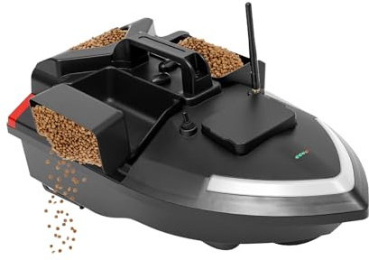 GPS Fischköderboot, Futterboot mit Fernbedienung 500m Fernbereich, Fischerei Köderboot, 12000mAh, Großer Köderbehälter mit 2kg Ladekapazität, für Angelbegeisterte