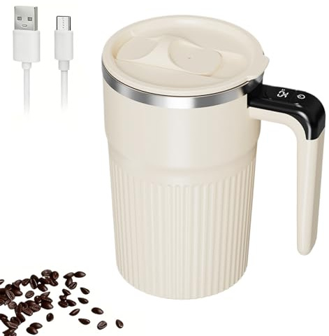 Tasse à café automatique – Tasse auto-mélangeuse, batterie rechargeable USB, conception résistante aux éclaboussures, construction compacte et légère | Mélangeur de boissons électrique pour chocolat c