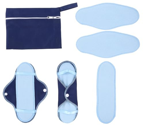 WATIIFUFU Toalla Sanitaria Lavable Reutilizable 8 Unidades de Forro Polar, Absorbente y Transpirable para Menstruación y Postparto, Protección Día y Noche, Cuidado Femenino Cómodo