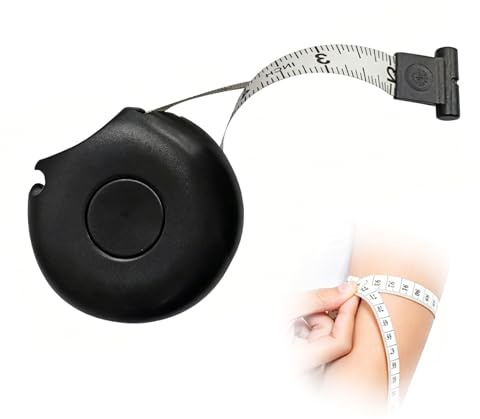 2M Body Tape Measure for Weight Loss, Retractable Tape Measure for Body Measurements & Circumference, Inches & CM Dual-Sided Waist Measuring Tape for Body Measurements Circumference Arms Waist Thigh