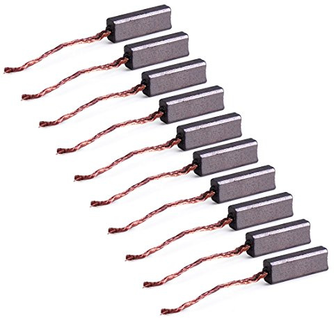 10x Kohlebürsten Kohlestifte Schleifkohlen Wire Leads Generator Generic Electric Motor Pinsel Ersatz 4,5 x 6,5 x 20mm