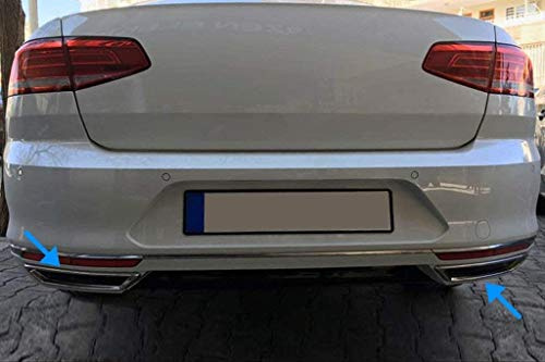 Embellecedores Colas de Escape para Passat 3G B8 2014-2019 Acero Inoxidable