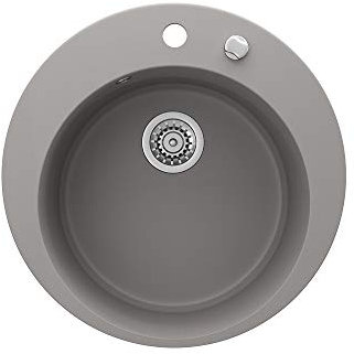 Bergström Spülbecken, Spüle aus Granit, Beton, 50.5 x 50.5 cm Rund