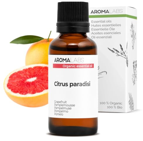 Pompelmo BIO (Citrus paradisi) - 30 mL - Olio Essenziale Chemiotipizzato e Certificato AB - Aroma Labs - Made in France