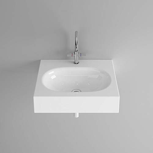 Bette Comodo Wand-Waschtisch ohne Hahnloch, A210 600 x 495 mm, Farbe: Weiß mit BetteGlasur Plus - A210-000,PW