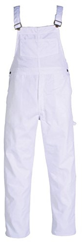 Big and Tall Premium Pure White Painter Bib Overall Made in Canada (52)