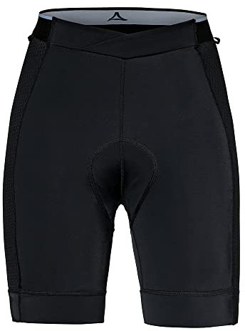 Schöffel Damen Skin Pants 4h L, atmungsaktive Radhose mit Polster für optimale Performance, Fahrrad Unterhosen mit 4-Wege-Stretch und bakteriostatischer Silbernitrat-Behandlung, black, 40