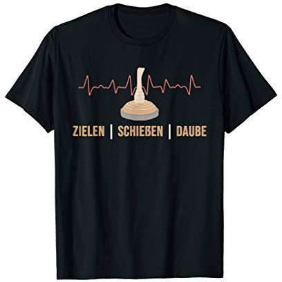 Stockschießen Eisstock Stocksport Herzschlag T-Shirt