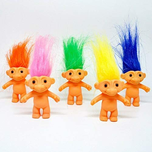 MVS Wholesale Große Packung mit 24 x Lucky Retro Trolls Figuren, ideale Partytütenfüller und Gastgeschenke, Pinata-Preise, Goody Bags und Cake Toppers