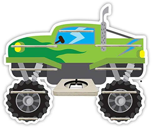 Farbklecks-Collection Musikboxregal Monstertruck für Toniebox | Platz für Box, 25-30 Figuren