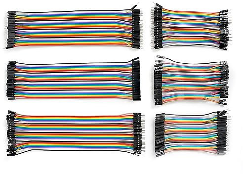 240pcs Jumper Wires,20cm &10cm Yakomon Dupont Wire,40pin Female to Female,40pin Male to Female,40pin Male to Male Multicolored Breadboard Jumper Cables Kit Compatible with Arduino Project
