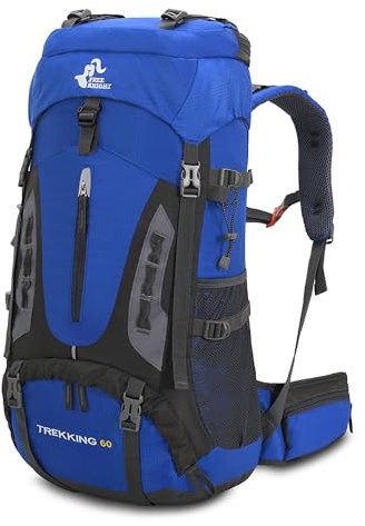 Bseash 60 l wasserdichter leichter Wanderrucksack mit Regenschutz, Outdoor-Sport, Reisen, Tagesrucksack für Klettern, Camping, Touren