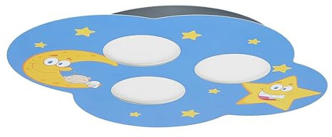 Ceiling Light 'Thorke' dimmable in Blue Made of Metal for e.g. Children's Room (3 Light Sources, GX53) from Lindby | Ceiling lamp, lamp