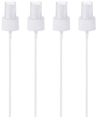 PATIKIL Spray Bottle Top, 4 Pack Sprayer Replacement Pump Plastic for Essential Oil Bottles, White