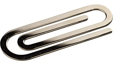 Geldklammer aus 925 Sterling Silber, lang, flach, Geldklammer groß., silber / schwarz, geldklammer