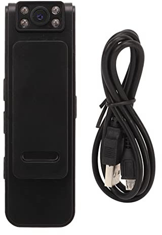 Mini Caméra Corporelle, Enregistreur Vidéo Portable HD 1080p avec Lentille de Rotation à 90 Degrés, Clip Arrière Portable, Caméra Corporelle à Absorption Magnétique pour Réunion