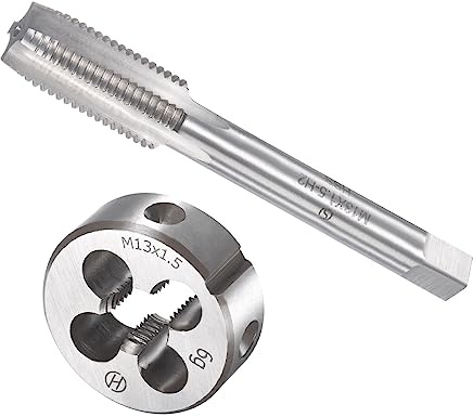 CoCud Gewindeschneiden und Matrizen Set M13 x 1.5 Gewinde Gewindebohrer | 1Set, und Rundmatrizen, Schnellarbeitsstahl, Maschine, Schrauben, Für Gewindeschneiden Reparieren