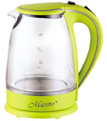 Feel Maestro Bouilloire MR-064 Vert Transparent Verre 2000 W 1,7 L