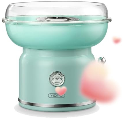 ZPRMMN Cotton Candy Maker - Nostalgic Household Cotton Candy Machine For Kids, Birthday Party - Use With Floss Sugar, Hard Candy (Color : Green)