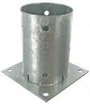 Sud Wood - Soporte para pie de poste redondo galvanizado en caliente, diámetro 80 mm