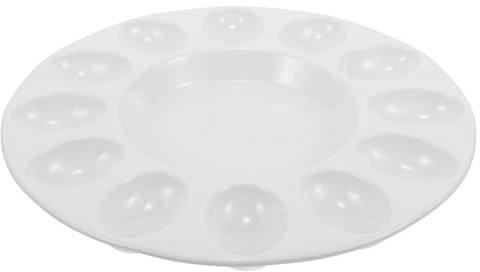 Cabilock Vassoio per Uova Porcellana Portauova per Uova Diavolate Design Elegante per Feste e Ristoranti Facile da Pulire e Riutilizzabile