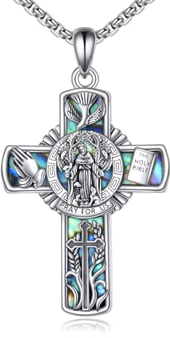 YFN Religiöse Beschützer Halskette Sterling Silber Anhänger Schmuck Geschenk für Herren Damen