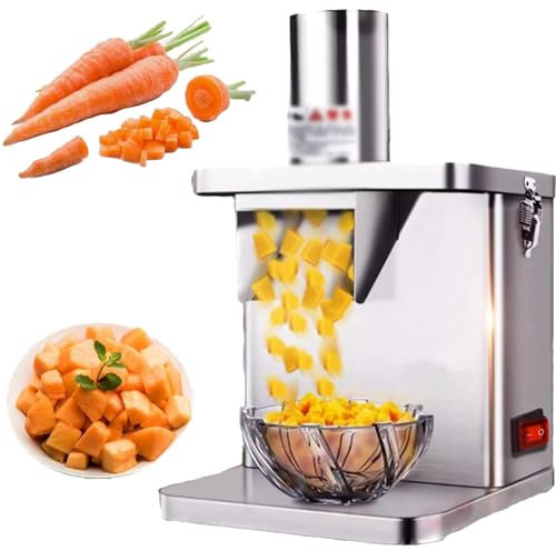 Cortador eléctrico de verduras, cortador de carne y verduras, cortador eléctrico de zanahorias, frutas, patatas, cebolla, aro, apto para cocina, restaurante, rallador de queso