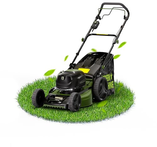 GREEN MACHINE Cortacésped a batería de 62 V, cortacésped de empuje de acero autopropulsado de 51 cm con LED, solo herramienta, diseño plegable sin escobillas de 60 l, batería y cargador no incluidos