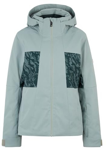 Ziener Damen TASSILA Ski-Jacke/Snowboard-Jacke | atmungsaktiv, wasserdicht, green frost stru, 36