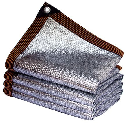 Silver Aluminet Shade Cloth 99%, Aluminium Foil Reflective Thermal Insulation Sun Protection Shade Cloth, For Garden Patio Sun-Block Mesh Pergola (99% Sunshade 5mX19m)