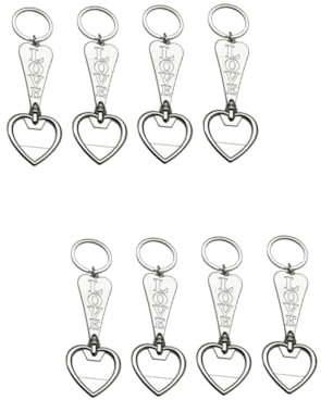 Alipis 2sets Bottle Opener Keychain Heart Shape Beer Opener Fashionable and Practical Present 4pcs*2