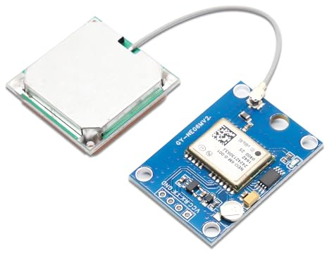 AYWHP 1 PCS GY-NEO6MV2 GPS Modulo di controllo del volo NEO-6MV2 Modulo GPS di controllo del volo 3V-5V con antenna superceramica compatibile con Arduino (modulo + antenna)