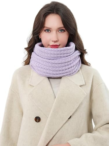 DonDon Schal Damen Winter Winterschal Strickschal Loop Schal Schlauchschal